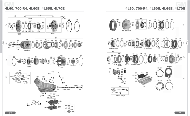 Sprängskiss 4L60 4L60E 4L65E